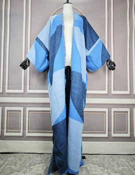 Aafrika Lady Fashion Trükitud Ava Ees Pikk Kampsun Vabaaja Moslemi Naiste Lahtised Kardiganid Puhkus Pool Mugav Kimonos
