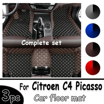 Auto Matid Citroen Grand C4 Picasso SpaceTourer 7seat 2014. aastal~2020 Non-slip nahast Vaip Vaibad Pad Interjööri Osi, Auto Tarvikud