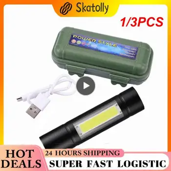 1/3TK Mini Led Taskulamp Kaasaskantav USB Laetav LED Laterna Reguleeritav Penlight Veekindel Kerge Töö Telkimine