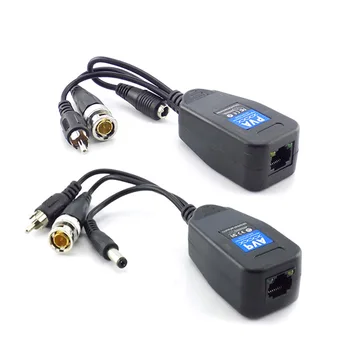 1 Paari 3 in 1 BNC Video Võimsus Balun Audio Connector 75ohm Converter Passiivne Saatja jaoks CCTV Turvalisus Kaamera Süsteem