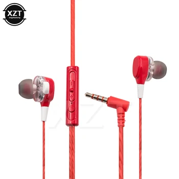 1TK Uusim Dual Juhtide In-Ear Juhtmega Kõrvaklapid Stereo, Bass Ear Kõrvaklapid Koos Mikrofoniga iPhone Samsung eest Xiaomi