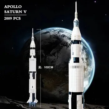 2009 TK Apollo Saturn V ehitusplokid Tellised Mudel Sünnipäev, Jõulud Kingitused, Mänguasjad Ühilduv 21309 92176 37003
