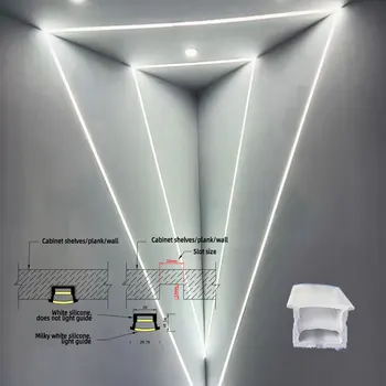 20×14mm Lineaarne Alumiiniumist LED-Riba Profiil - Valgus- Valgustage oma ruumi see klanitud ja kaasaegne LED valgus