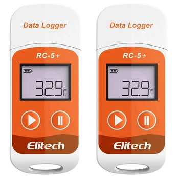 2X Elitech RC-5+ PDF USB Temperatuur Data Logija Korduvkasutatavad Diktofon 32000 Punkti, Jahutus -, Külma-Ahela Transport