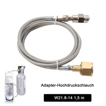 Adapter Hochdruckschlauch 60Zoll (1,5 m) Rohrtyp 8,3 mm Rohrdurchmesser 1500psi für grössere CO2 Flaschen geeignet