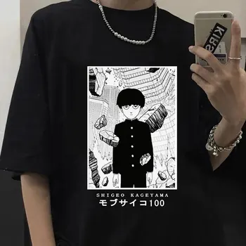 Anime Mob Psühho 100 Print T-Särk Manga Shigeo Kageyama Graafiline T-särgid, Meeste ja Naiste Harajuku Vabaaja Tees Mõõdus Streetwear