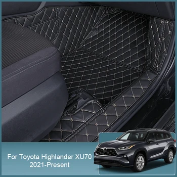 Auto 3D Full Surround PU Nahk Suu Matt Toyota Highlander XU70 2021-Praegune Floor Carpet Protector Veekindel Padi Tarvik