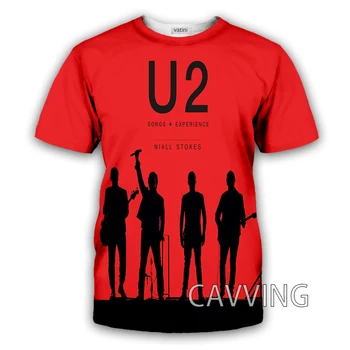 CAVVING 3D Trükitud U2 Bänd Casual T-särgid, Hip-Hop Tee Särgid Harajuku Stiili Topid Riided Meestele/naistele F02