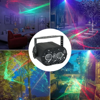 DJ Pool Tuled Etapil Laser Põhja-Projektor RGB Heli Aktiveeritud Disco Strobe Valgustusega Kaugjuhtimispult Sünnipäeva Tants