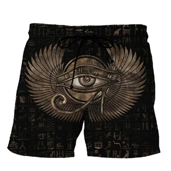 Eye of Horus Meeste Riided Vintage Vana-Egiptuse Streetwear 3d Print Isik Poisid Tüdrukute Lühikesed Püksid Pits-up Unisex Reisikohvrid