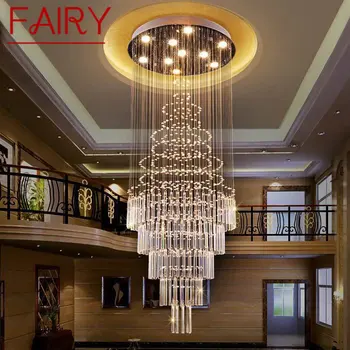 HALDJAS Kaasaegne Crystal Ripats Lamp LED Loominguline Luksuslik Lühter Kodu elutoas Villa Trepikoda Rippuvad Valgus