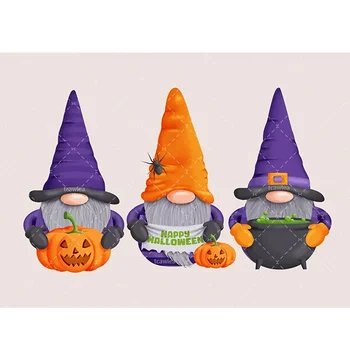 Happy Halloween Gnomes Lõikamine Sureb Uus Komm või Vemp Metallist Hallituse Külalisteraamatusse kinkekaart