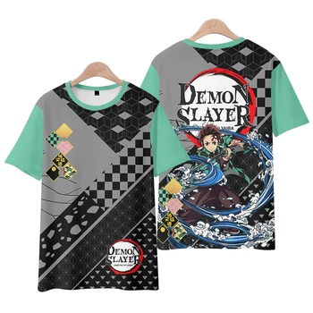 Jaapani Anime Demon Slayer 3D T Särk, Naised, Mehed, Poisid, Tüdrukud Cosplay Suvel Lühikeste Varrukatega O-Kaeluse jaoks Naljakas T-Särk Streetwear Tees