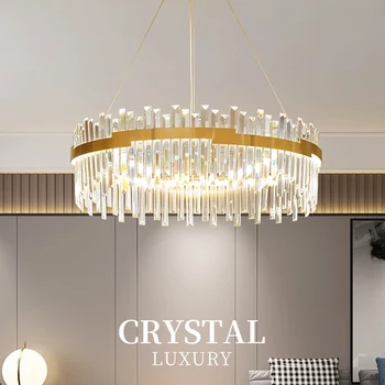 Kaasaegne Luksus Crystal LED Ripats, Automaatika Kodus Elu-Söögituba Valgustus Läige Decor Lühter Sise-Toaline Tuled Võistluskalendri