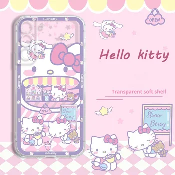 Kawaii Anime Hello Kitty Sanrio Samsung S22 Telefoni Juhul Armas Kuromi Läbipaistev S21 S22Ultra Pehme Telefoni Kest Katta, Mänguasjad Tüdruk