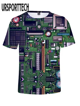 Kuum Suvine T-särk Meestele Liiga 6XL Naljakas Hip-Hop 3D Print Elektrooniline Kiip Naised Mehed Tshirt Lühike Varrukas, Paar T-särki Tee Tops