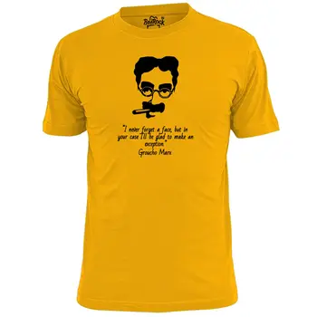 Mens Groucho Marx, Ma Ei Unusta Kunagi Nägu Naljakas Quote T-Särk Komöödia Huumoriga