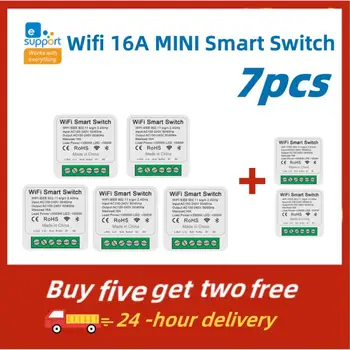 MINI Smart Switch Wifi 16A Supporte 2-way Kontroll-Taimer Raadiovõrgu Lüliti Mart koduautomaatika Kooskõlas Alexa Kodu