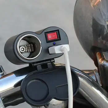 Mootorratta Aku Pesa on Veekindel Mini USB Laadija Pistikupesa Koos Kummist Kate Kaitse Seinakontakti Jaoks Motobikes