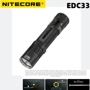 NITECORE EDC33 4000 Luumenit USB-C Laetav Taskulamp Kerge Taktikaline UHi 20 LED Taskulamp 450Meters Tala Ehitatud Aku 4000mAh