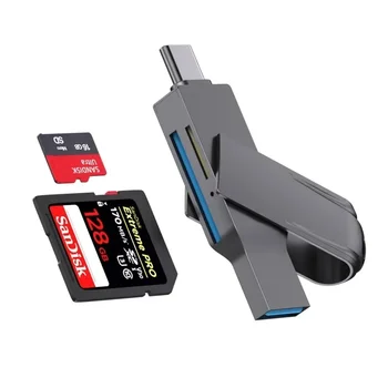 OTG C-Tüüpi SD TF-Kaardi Lugeja 6 in 1 USB 3.0 Micro-USB Flash Drive-Adapter 5Gbps kiire Ülekanne Multifunktsionaalne Kaardi Lugeja
