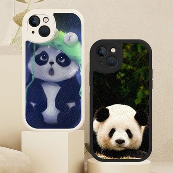 Panda on Armas Kawaii Loomade Lambanahk Case For iPhone 14 13 11 12 Pro Mini Max 8 7 Plus SE 2020 X-XR, XS MAX Pehmed Kotid