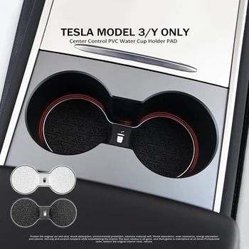 Pehmest Silikoonist Vee topsihoidja Matid Tesla Model 3 Y Uuendatud Juua, Mitte-libisemine Diplomeeritud 2023 Model3 Hilisem Pad Auto Tarvikud