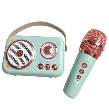 Pere Õues Laste Karaoke Bluetooth Kõlar Juhtmeta Kaasaskantav Kaardi Subwoofer Suur Maht