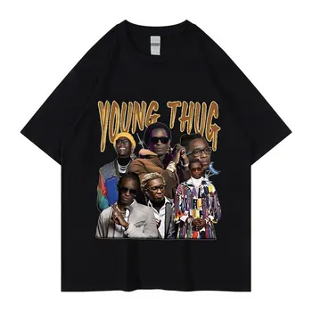 Räppar Noorte Thug Vintage Graafiline T-Särk, Meeste, Hip-Hop Gooti Lühikese Varrukaga T-Särgid Mood Liiga Puuvill Tshirt Streetwear