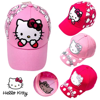 Sanrio Hello Kitty Baseball Cap Koomiks Anime Müts kid Snapback Mütsid suvel Reguleeritav, Tikandid kork Väljas Vaba aja Visiir Mütsid