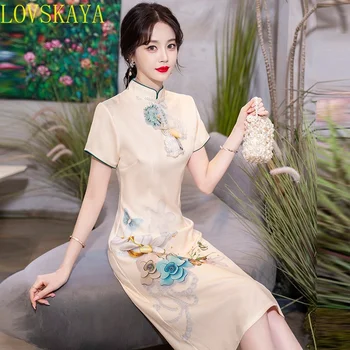 Suvel Hiina Etnilise Stiilis Retro Kleit Naiste Fantastiline Kleit Pluss Suurus M-4XL Suvel Uus Täiustatud Mood Vaadata Kleit