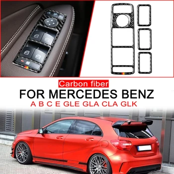 Süsinikkiust Decor Auto Windowsi juhtpaneeli Kleebise Jaoks Mercedes-Benz A B C E GLE GLA CLA GLK-Klassi W176 W204 W212 W166 W218
