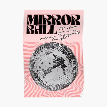 Taylor Mirrorball Folkloor Disco Ball Plakati Print Naljakas Maali Seina Ruumi Vintage Seinamaaling Decor Kaasaegne Sisustus Raamita