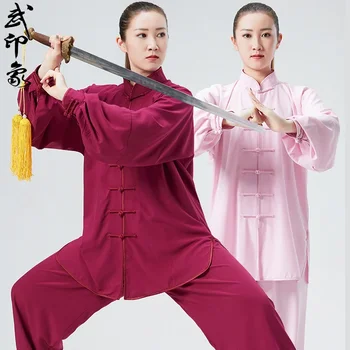 Traditsioonilised Hiina Riided Mehed Naised Täiskasvanute Tai Chi Kung Fu Ühtse Piima-Silk Vabaaja Kunstide Tulemuslikkuse Tava Riided Wushu