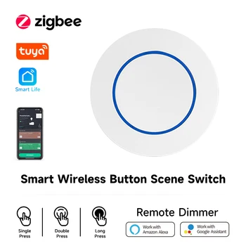 Tuya Zigbee Smart Switch Traadita Seina Nupp Stseeni Lülitage Kontrolleri Aku Jõul Arukas Kodu Smart Elu Pea Värav