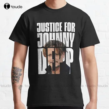 Õigluse Johnny Depp Klassikaline T-Särk Johnny Depp Mens Tshirts Graafiline Kohandatud Aldult Teen Unisex Digitaaltrükk Tee Särgid